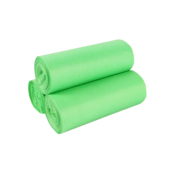 100% 堆肥化可能なコーンスターチキッチンゴミ袋 Pbat フリー PLA 生分解性プラスチック